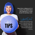 Herbishh Koloret Pastel Blue Hair Tint Spray (69g), Washable Temporary Color Mist for Light & Dark Strands, Quick-Dry, Non-Sticky, Travel-Friendly Root Touch Up for Women