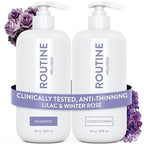Routine Wellness Anti-Thinning Volumizing Shampoo and Conditioner Set for Thinning Hair & Hair Loss - Grow Your Confidence with Biotin & DHT Blockers - Lilac & Winter Rose Set