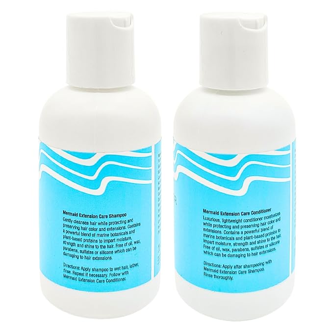 Shampoo and Conditioner Travel Duo, Sulfate-Free, Cruelty-Free Extension-Safe for On-The-Go Hair Care, 3.4 fl oz