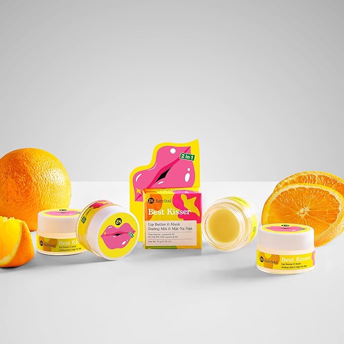Best Kisser Lip Butter & Mask 0.35 OZ | 10g - 2-in-1 Lip Butter Mask for Deep Hydration, Soft and Smooth Lips - Effective Lip Treatment for Dry Cracked Lips & Night Lip Balm
