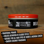 Uppercut Deluxe Barbers Collection Deluxe Pomade, 10.5 oz / 300g - Strong Hold, High Shine Hair Pomade – Water-Based, Easy Washout – Classic Barber Styling for Slick Backs, Side Parts & Pompadours