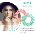 TIZZYT Basic Spiral Hair Ties, No Crease Hair Ties, 18 Count - Macaron Color