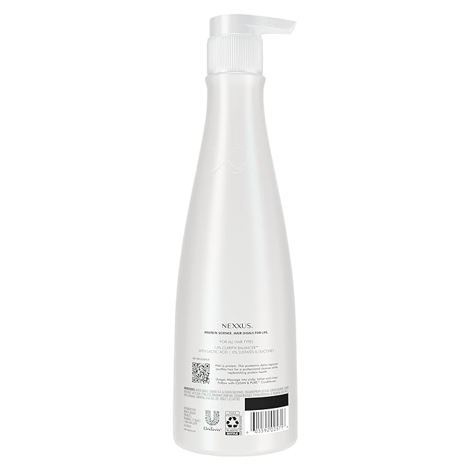 Nexxus Clean and Pure Clarifying Shampoo With ProteinFusion, For Nourished Hair Paraben-Free 13.5 oz