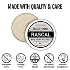 Original Rascal Deluxe Pomade for Men #2 - Matte Hair Paste with Strong Hold & Light Shine - Men's Styling Solutions Products for All Hair Types - Natural Infused with Beeswax & Lanolin Wax