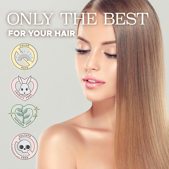 Luseta Rice Water Shampoo and conditioner Set Strengthening & Nourishing Revitalizes Shine for All Hair Types Hydrating & Frizz Control for Women and Men 1.01oz*2