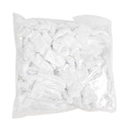 MEEDEE 100 Pack White No Crease Soft Ribbon Knotted Hair Ties - No Damage Ouchless Pony Tails & Yoga Bracelets for Women