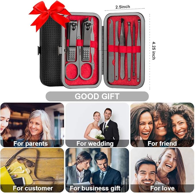 Manicure Kit, OKOM Manicure Set, Mens Grooming Kit, Nail Care Set, Manicure Kit for Men and Women,Nail Kit,Grooming Kit,Nail Clipper Set,Stocking Stuffers,Stocking Stuffers for Teen Boys,Gifts for Men