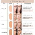 No Makeup Makeup Long-Lasting Lightweight Foundation & Brush Duo | Cruelty-Free, Fragrance-Free, Buildable, Transfer-Proof Makeup (Porcelain)