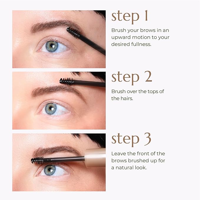 Chella Eyebrow Gel, Defining Clear Eyebrow Gel - Lightweight Formula for Natural, Long Lasting Makeup - Vegan, Cruelty Free, Paraben Free, Gluten Free