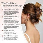 8 Pcs Medium Hair Clips for Women Girls - 2 Styles Rectangle and Double Row Teeth Small Claw Clips for Thin Thick Hair, Matte Non-slip Strong Hold Jaw Clips Hair Accessories, Tortoise & Black