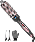 Betahouse Thermal Brush Curling Iron Brushes, 1.5 Inch Heated Round Styling for Blowout, Fast Heating Negative Ion Curling Brushes with 5 Temp Settings, Dual Voltage Hair Styling Tool