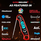 Alpha Grillers Meat Thermometer Digital - Instant Read Food Thermometer for Cooking and Grilling Stocking Stuffers for Men Gifts for Men