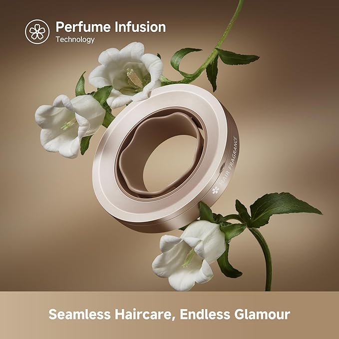 Dreame Glory Mix High-Speed Hair Dryer, Dual Voltage, 3 Magnetic Nozzles, Perfume Infusion, Customized Fragrant Drying, NTC Control, 300M Negative lons, 110,000RPM Motor, 336g Lightweight, Gold