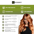 HERBBY Hair Color Shampoo for Gray Hair Coverage&Color Transform with 9 Herbal Extracts –Long Lasting(6-8 Weeks),Shiny,Evenly Colored,Instant Hair Dye Shampoo&Conditioner,500 Ml (GINGER CARAMEL COLOR)