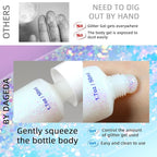 DAGEDA Body Glitter Gel, Holographic Face Glitters Body Gel Shimmer Liquid Eyeshadow, Color Changing Glitter for Face Hair Nails, Glitter Under Light Festival Glitter Makeup 1.7oz (Neno Pink)