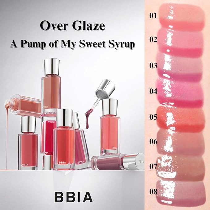 BBIA Over Glaze Lip Gloss - Plumping & Volumizing Glossy Lip Tint with High-Glow Glassy Shine Finish, Naturally Moisturizing, Non-Sticky, Lightweight, Vegan, Korean Makeup (02 FIG SYRUP)