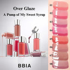 BBIA Over Glaze Lip Gloss - Plumping & Volumizing Glossy Lip Tint with High-Glow Glassy Shine Finish, Naturally Moisturizing, Non-Sticky, Lightweight, Vegan, Korean Makeup (01 PEACH SYRUP)