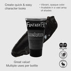 Mehron Makeup Fantasy FX Cream Makeup | Water Based | Halloween | Black Face & Body Paint For Adults 1 fl oz (30ml) (Black)