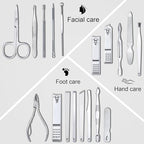 Nail Clippers Set Fingernail and Toenail Clipper Cutters Men's Accessories,Manicure Pedicure Kit Professional Grooming Kits,Nail Care Tools with Travel Case Gifts for Men Women