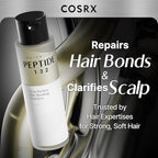 COSRX PEPTIDE 132 Hair Bonding Shampoo - Daily Scalp Treatment for Dandruff, Dry, Itchy or Flaky Scalp - Repairs & Strengthens Damaged Hair, For All Hair Types, Stocking Stuffers – 6.76 fl oz