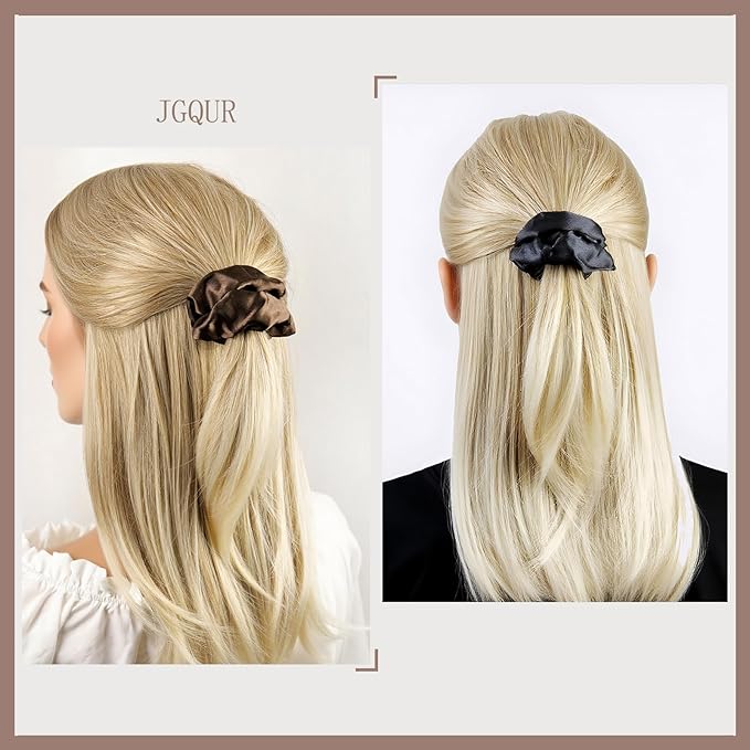 30 Pcs Hair Ties Scrunchies Set for Women - Big Satin Scrunchie for Girls Elastic Hair Bands Soft Small Hair Tie for Thick Thin Hair Ponytail Accessories for Birthday Party Gifts