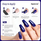 18ml Blue Nail Polish Large Volume Quick Dry Dark Blue Nail Polish, Long Lasting Shine, Fingernail Toenail Nail Art DIY Home Travel Nail Art Gift