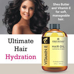 First Botany Vitamin E Castor Oil Encourages Hair Growth, Scalp & Hair Strengthening Serum, Nourishing Treatment for Split Ends, Dry Scalp, Safe for All Hair Types, 4 fl oz