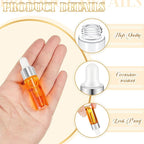200 Pcs Mini Glass Oil Dropper Bottle Bulk, Clear Essential Small Empty Bottles Sample Containers Perfume Liquid Vials with Cap for Traveling (5 ml,Silver)