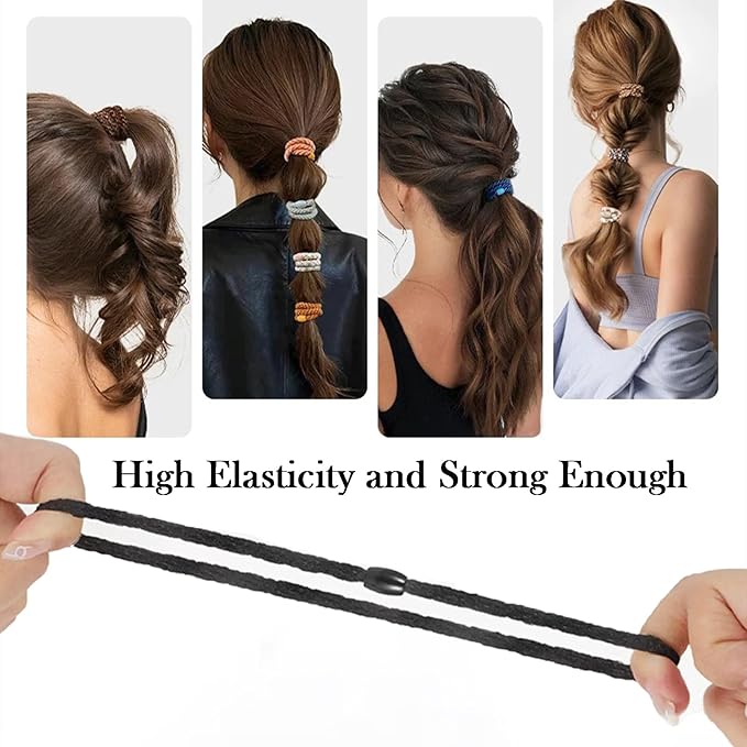 High Elastic Ponytail Holders 15 PCS Hair Ties No Damage for Thick Hair Braided Hair Ties for Women Girls-Vintage Blossom