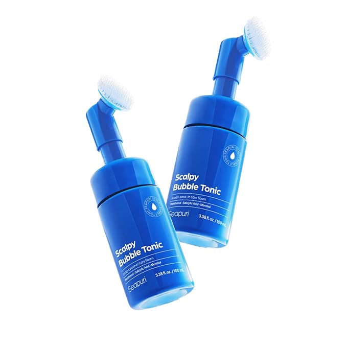 Bubble Hair Tonic — Leave-In Scalp Exfoliator Foam for Oily, Sweaty, or Itchy Roots — Clears Buildup & Sweat with No Residue — Cooling Relief with Menthol & Salicylic Acid (Pack of 2)