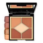 Boobeen 5-Color Eyeshadow Palette, Brown Neutral Tones with Matte Shimmer Glitter Finishes, Long-Lasting Everyday Makeup Palette，Blendable & Pigmented,Travel-Friendly