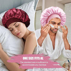 Satin Silk Bonnet for Sleeping, Soft Satin Lined Hair Bonnet for Women, Double Layer Sleep Nightcap