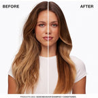 IGK GOOD BEHAVIOR Ultra Smooth Shampoo and Conditioner Set (8 Oz) + Bonus Travel Size Packettes | Volume + Thickening | Vegan + Cruelty-Free |