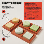 OLE CARE Travel Size Shampoo and Conditioner Bar Set with Batana Oil - Sustainable, PH Balanced, Discovery Set, Plastic-Free, Color-Safe, Eco-Friendly, Solid Sustainable Bars, Zero Waste, 2.5 oz Bar