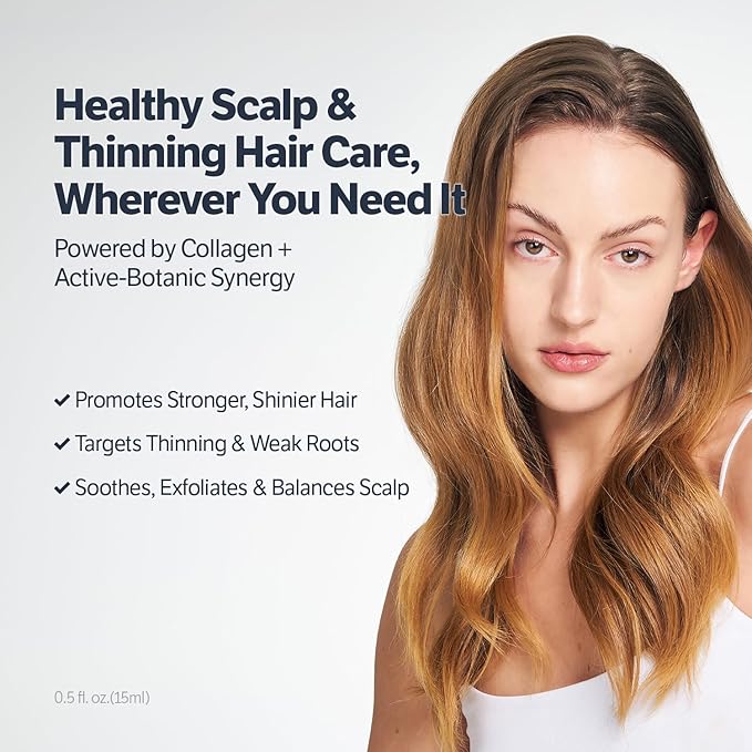 SUNGBOON EDITOR Deep Collagen Retinol Scalp Serum |Roll-On Hair Growth&Thickening Serum |Dry, Itchy Scalp Treatment |Caffeine +Biotin +Rosemary |Stocking Stuffers for Women |Korean Hair Care,0.5 fl oz