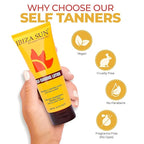 Self-Tanning Lotion – Organic Sugar Cane DHA, Vitamin E Moisturizer, Paraben-Free, Fragrance-Free, Vegan Sunless Tan Lotion for Healthy Golden Glow