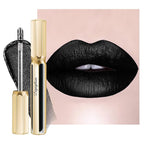 Black Lipsticks for Women Metallic Lipstick Long Lasting Non Stick Cup Lip Gloss, Shimmer Lightweight Hydrating Full Coverage Lip Color, DP120 Boardwalk