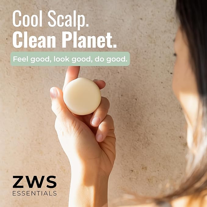 Peppermint Breeze Conditioner Bar, Vegan Solid Hair Conditioner for Oily Hair, Dandruff & Psoriasis, with Refreshing Peppermint, Zero Waste, Travel-Friendly