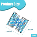 5 Pieces Magic Hair Comb Stretchy Double Comb Elastic Beaded Hair Clips for Women Girls Vintage Hairstyle Multipurpose Hair Accessories (Black, Brown, White, Pink,Blue)