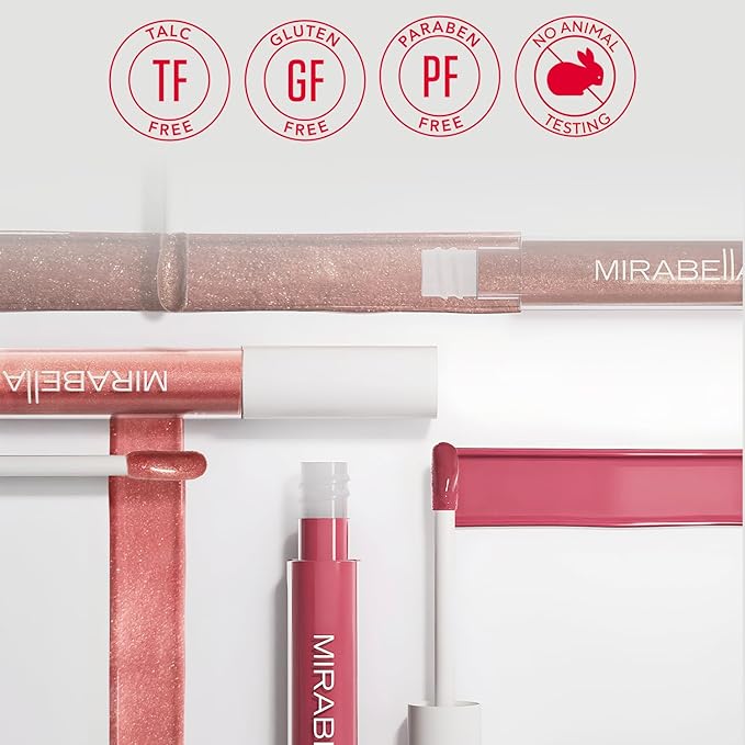 Mirabella - Luxe Advanced Formula Lip Gloss, Non-Sticky Hydrating Lip Glosses with Vegan Lanolin, Jojoba Oil & Vitamin E, Long-Lasting & Cruelty-Free Makeup, Sublime (Rich Purple Plum)