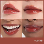 Laka Fruity Glam Tint, 4.5g/0.15oz, Glowing Lip Stain with Wide Color Spectrum, Hydrating & Lightweight Texture, Long-Lasting Bold Stain, Non-Sticky, Vegan, K-Beauty (#108 Salty)