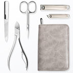 FAMILIFE Professional Manicure Set, Manicure Kit, Nail Clippers Set, Stainless Steel Pedicure Tool, Nail Kit with Portable Leather Travel Case Luxury Gifts for Him