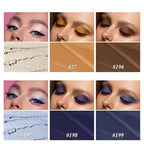Blue Eyeshadow Stick Makeup 6PCS Set, Dark Blue Brown Metallic Shimmer Matte Cream Eye Shadow Eyeliner Brightener Pencil Crayon - JEANS BLUE
