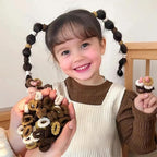 500 PCS Multicolor Cotton Hair Ties, Small Seamless Kids Hair Ties – Soft No-Crease Baby Hair Elastics for Girls, Kids & Toddlers, Gentle Ponytail Holders for Thin & Thick Hair. (BROWN)