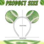 Game Day Fans Headbands for Women&Men, Glitter Ball Sports Hairbands, Sports Themed Hair Accessory, Team Party Favor