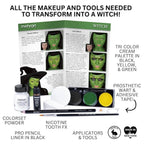 Mehron Makeup Premium Character Kits| Makeup Kits for Halloween & Cosplay| Made in the USA | Complete Kit | Includes all Tools & Instructions on How to Create the Look | (Witch)