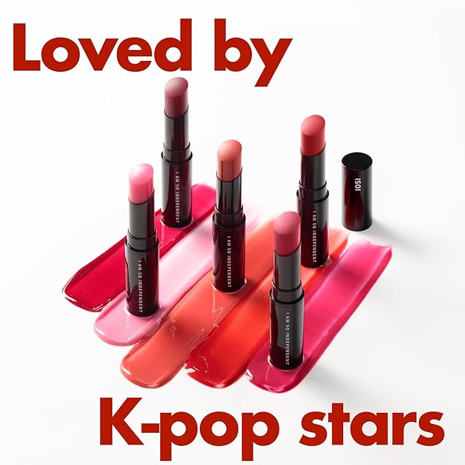 ISOI Bulgarian Rose Lip Treatment Balm (Pure Red) – Hydrating & Tinted Lip Balm for Dry Lips, Korean Skincare (0.18 oz, 5g)