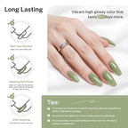 16.5ml Sage Green Nail Polish Large Volume Quick Drying Nail Polish, Fast Drying and Long Lasting Color Nail Art DIY Home Manicure Gift for Women