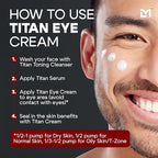 Titan Anti-Aging Mens Eye Cream – Mens Dark Circles Under Eyes Treatment – Eye Bags Treatment for Men – Puffy Eyes Treatments for Men – Peptides, HA, Herbal Extracts –All Skin Types–Unscented