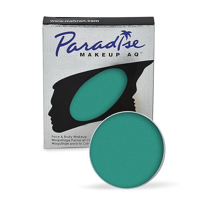 Mehron Makeup Paradise Makeup AQ Refill Size | Stage & Screen Performance, Face & Body Painting, Beauty, Cosplay, and Halloween | Water Activated Face Paint, Body Paint .25 oz (7 ml) (Deep Sea)